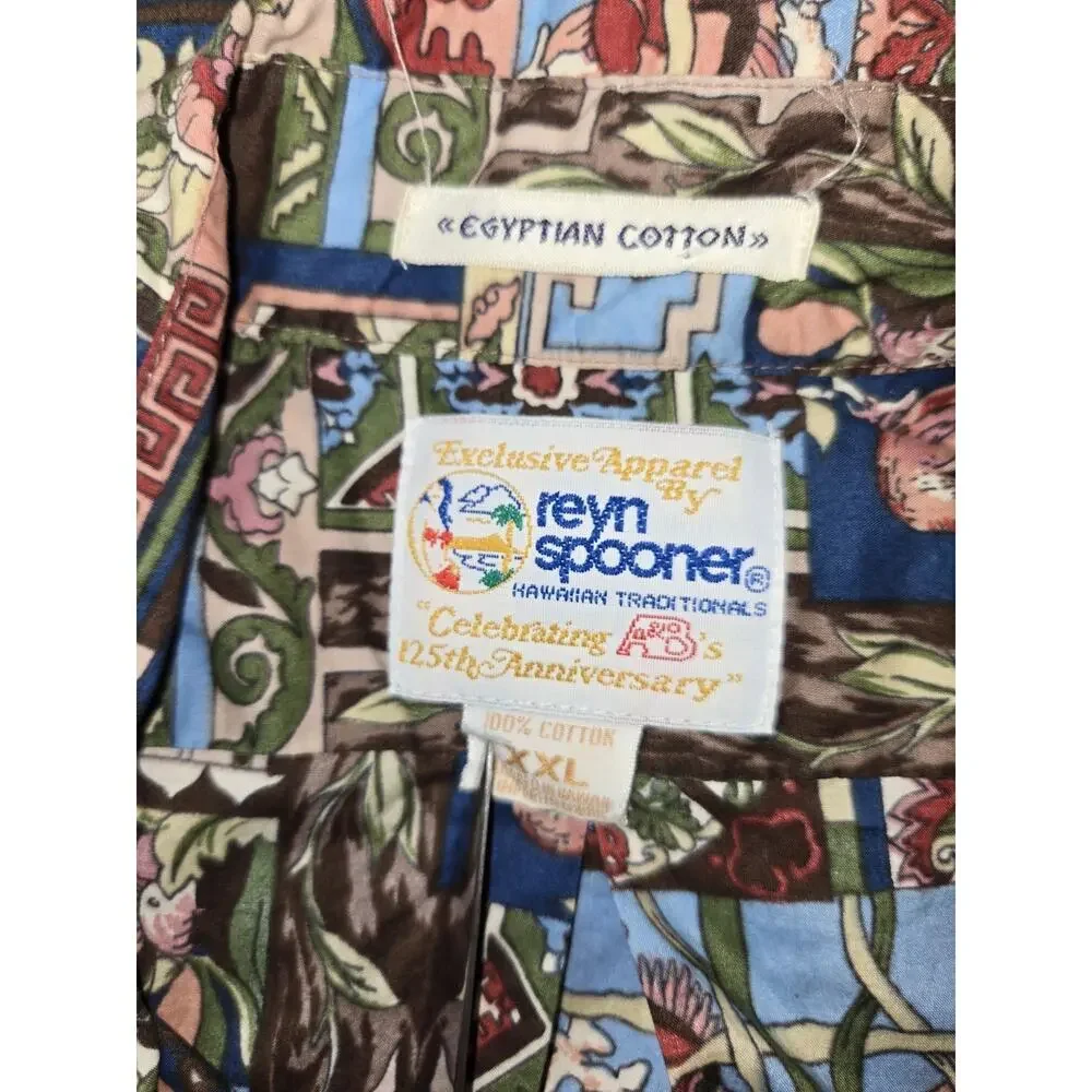 Reyn‎ Spooner Hawaiian Shirt Mens XXL 125th Anniversary A&B Vintage Rare - Picture 9 of 12